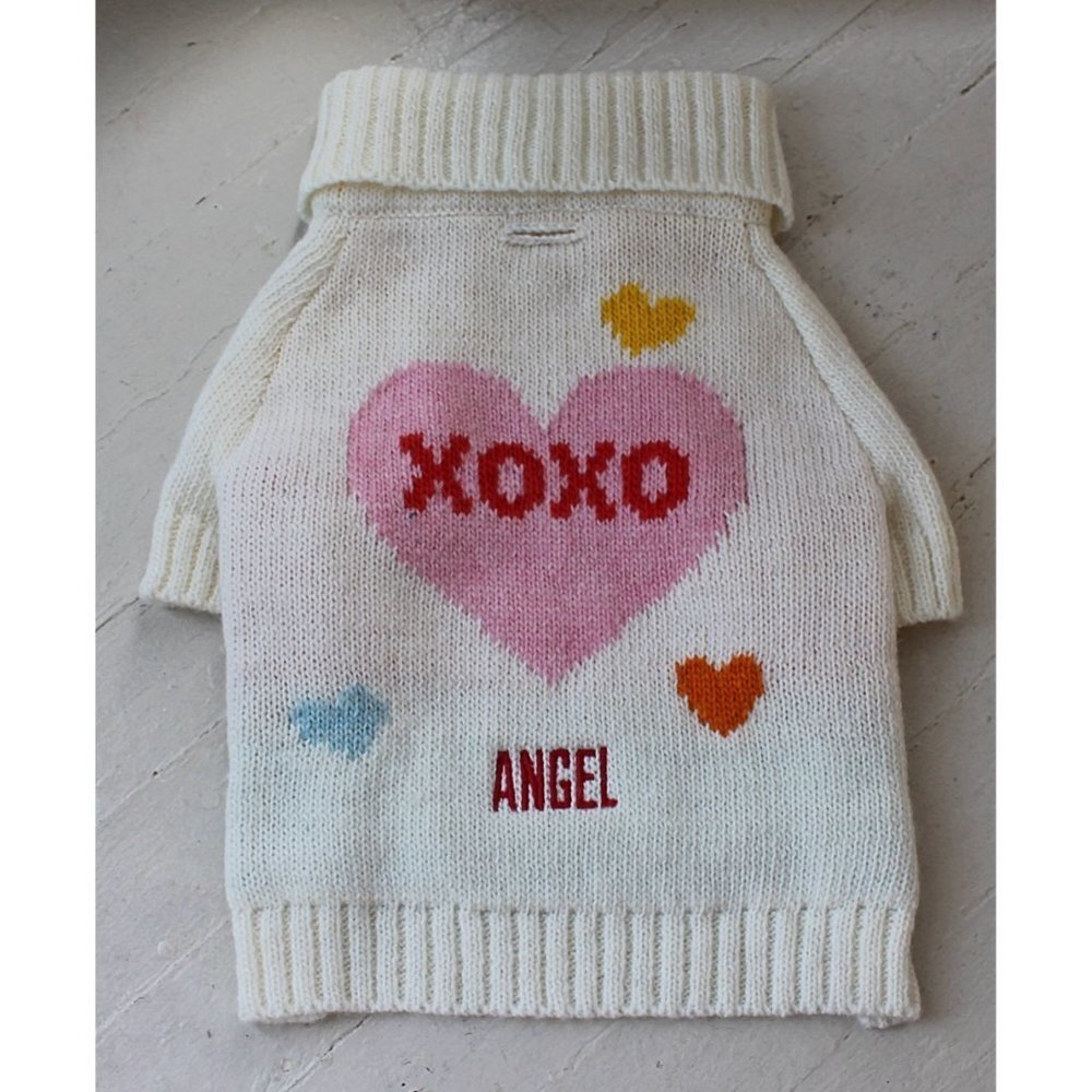 NEW Mark & Graham Love Knit Dog Sweater - Small / Med - Poodle, Pug, Bichon - Picture 7 of 9